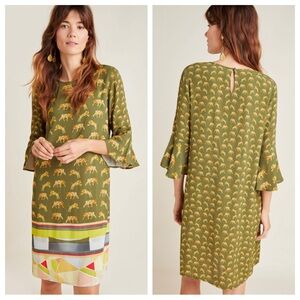 Conditions Apply NWT Luisetta Tiger Tunic Dress Contrast Print Anthropologie